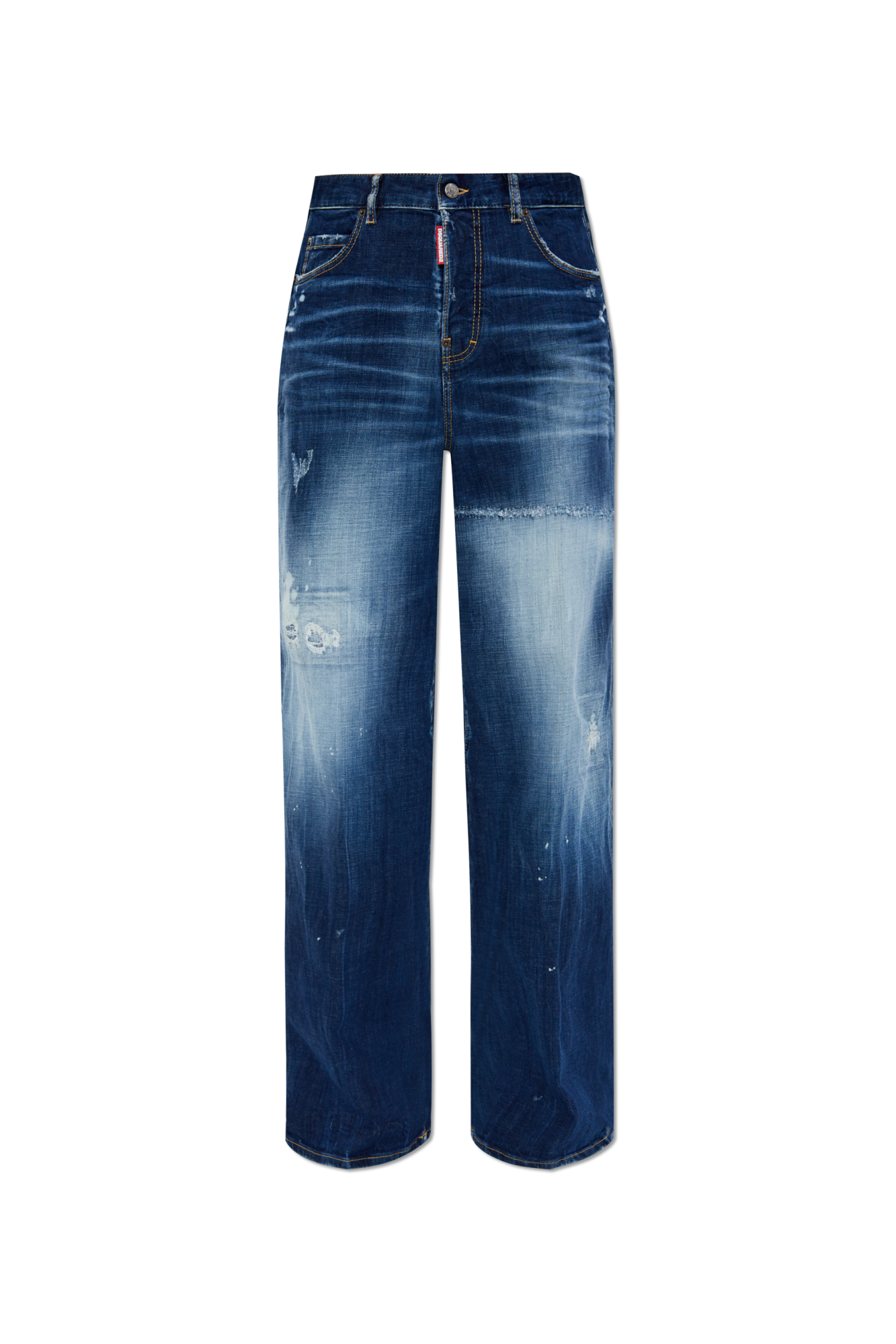 【関税&送料込】Dsquared Stretch Denim Traveller Wide-Leg Je DSQUARED2 Hybrid Traveler Denim Hybrid Wide Jeans Dsquared2